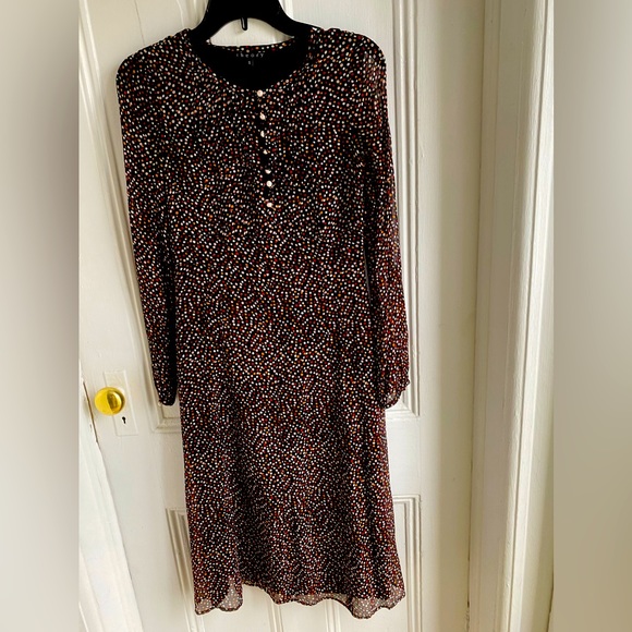 THEORY polka dot midi dress in silk chiffon with lining. Mint condition … - Picture 2 of 10